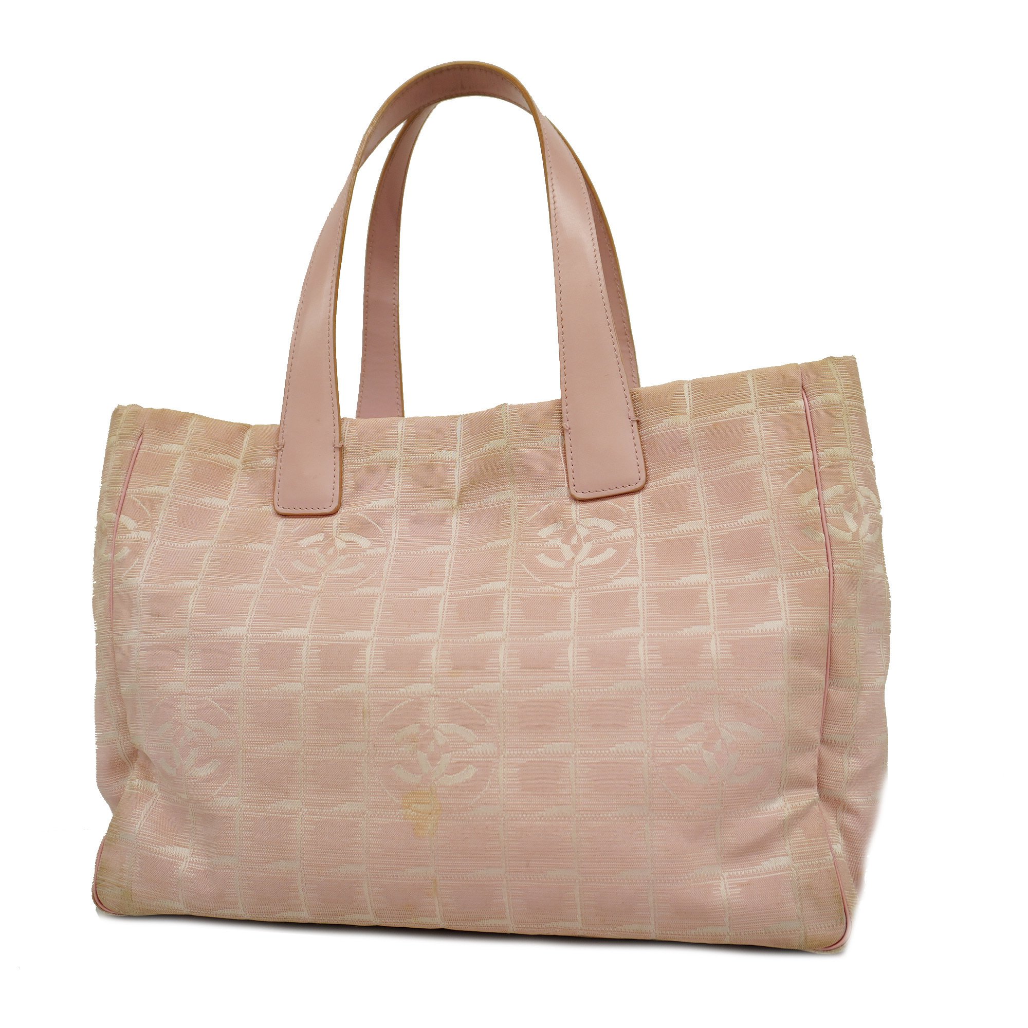 Auth Chanel New Travel Line Tote Bag Women's Nylon Canvas Handbag,Tote Bag Pink